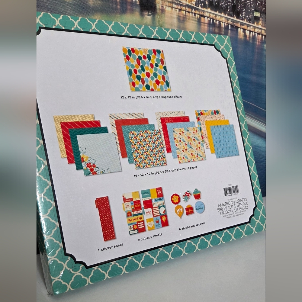 American Crafts Scrapbook Box Birthday Kit NIB - Picture 9 of 11